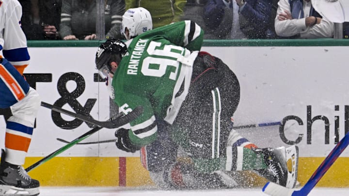 Days after Mikko Rantanen's dirty hit on Alexander Romanov, the NHL is finally taking action. (Mandatory Credit: Jerome Miron-Imagn Images) Days after Mikko Rantanen's dirty hit on Alexander Romanov, the NHL is finally taking action. (Mandatory Credit: Jerome Miron-Imagn Images)