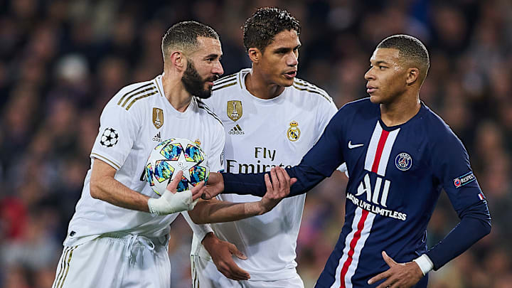 Kylian Mbappe, Raphael Varane, Karim Benzema