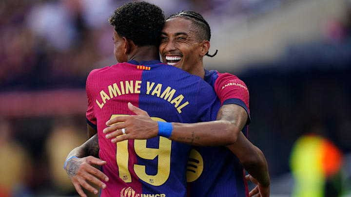 Lamine Yamal, Raphinha. 