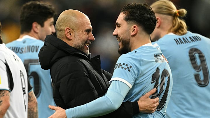 Pep Guardiola, Rayan Cherki, Manchester City