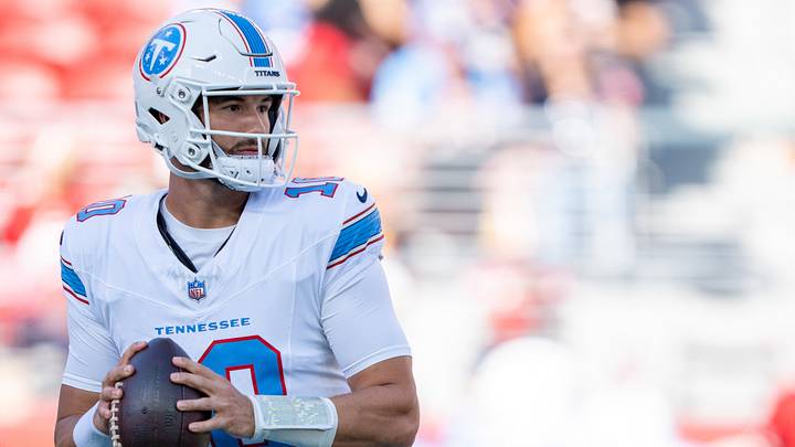 August 13, 2026; Santa Clara, California, USA; Tennessee Titans quarterback Mitchell Trubisky (10) warms up before the game against the San Francisco 49ers at Levi's Stadium. Mandatory Credit: Kyle Terada-Imagn Images August 13, 2026; Santa Clara, California, USA; Tennessee Titans quarterback Mitchell Trubisky (10) warms up before the game against the San Francisco 49ers at Levi's Stadium. Mandatory Credit: Kyle Terada-Imagn Images