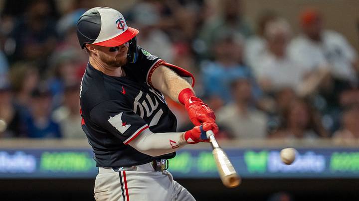 Sep 1, 2026; Minneapolis, Minnesota, USA; Minnesota Twins catcher Ryan Jeffers (27) hits a three run home run against the Detroit Tigers in the sixth inning at Target Field. Mandatory Credit: Jesse Johnson-Imagn Images Sep 1, 2026; Minneapolis, Minnesota, USA; Minnesota Twins catcher Ryan Jeffers (27) hits a three run home run against the Detroit Tigers in the sixth inning at Target Field. Mandatory Credit: Jesse Johnson-Imagn Images