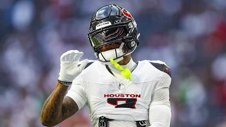 Houston Texans wide receiver Tank Dell. Houston Texans wide receiver Tank Dell.