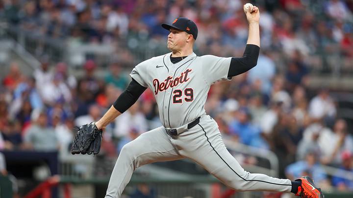 Apr 29, 2026; Atlanta, Georgia, USA; Detroit Tigers starting pitcher Tarik Skubal (29) throws against the Atlanta Braves in the second inning at Truist Park. Mandatory Credit: Brett Davis-Imagn Images Apr 29, 2026; Atlanta, Georgia, USA; Detroit Tigers starting pitcher Tarik Skubal (29) throws against the Atlanta Braves in the second inning at Truist Park. Mandatory Credit: Brett Davis-Imagn Images