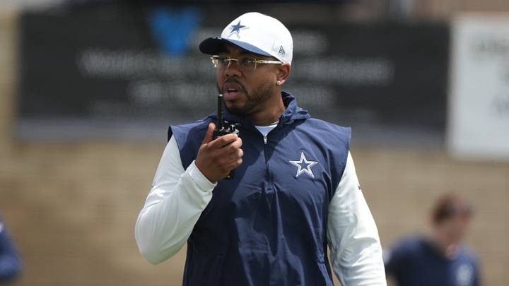 Dallas Cowboys defensive coordinator Christian Parker at training camp at River Ridge Playing Fields. 