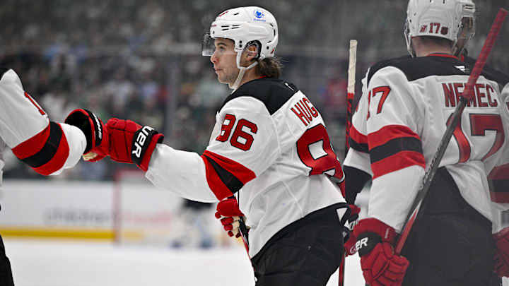 New Jersey Devils center Jack Hughes (86): Jerome Miron-Imagn Images