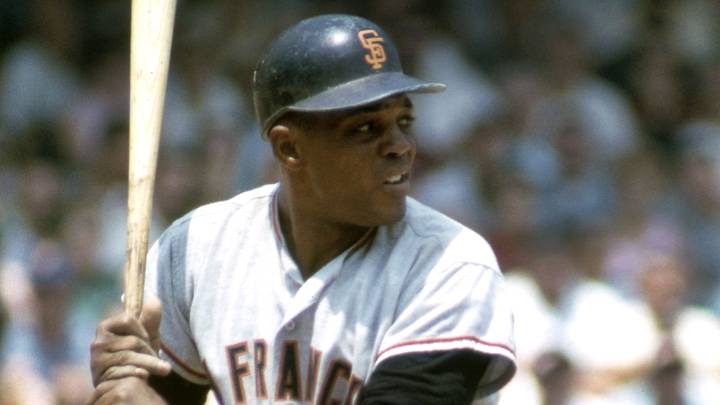 San Francisco Giants center fielder Willie Mays at bat during the 1966 season at Forbes Field. Mandatory Credit: Malcolm Emmons-USA TODAY Sports