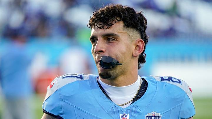 Tennessee Titans wide receiver Xavier Restrepo exits the field Tennessee Titans wide receiver Xavier Restrepo exits the field