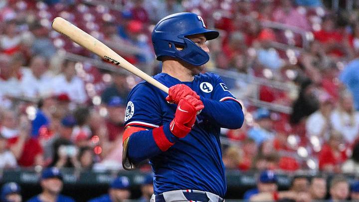 Texas Rangers designated hitter Joc Pederson. Texas Rangers designated hitter Joc Pederson.