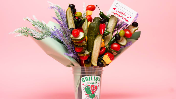Grillo’s Pickles Pickle Bouquet. Image courtesy Grillo's Pickles, PHILIP WARNER PATTON