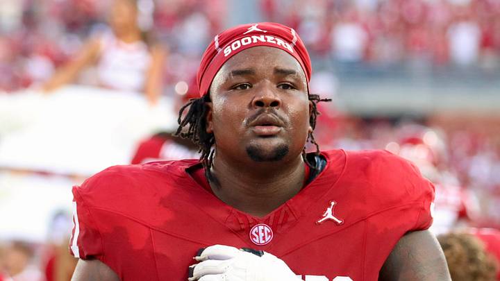 Oklahoma offensive lineman Peyton Joseph stands on the field before facing UTEP. Oklahoma offensive lineman Peyton Joseph stands on the field before facing UTEP.