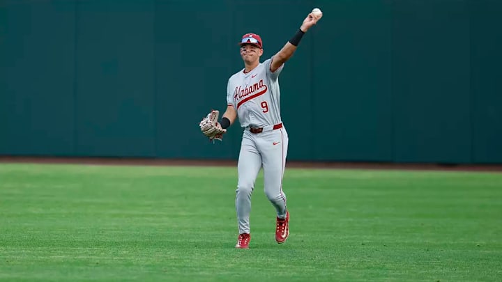Alabama baseball right fielder Bryce Fowler (9).