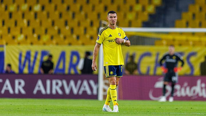 Cristiano Ronaldo jugando con el Al Nassr. Cristiano Ronaldo jugando con el Al Nassr.