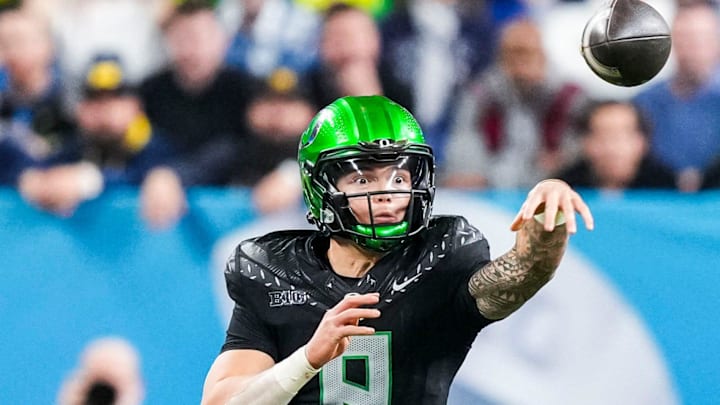 Oregon quarterback Dillon Gabriel led his team to the No. 1 seed. The Ducks are favored to win the National Championship. 