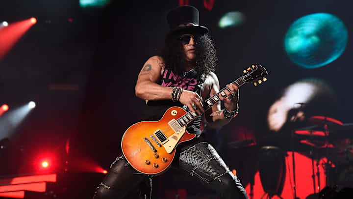 Slash shredding at a Guns N' Roses tour