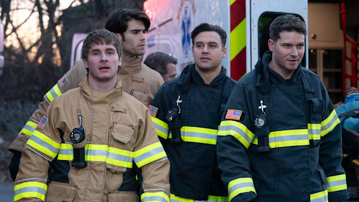 9-1-1: NASHVILLE - “Spirit of the Games” - ABC. MICHAEL PROVOST, HUNTER MCVEY, RYAN GUZMAN, OLIVER STARK