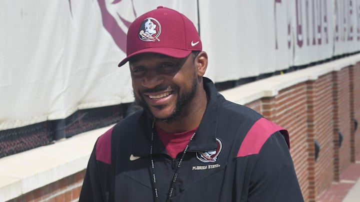 Florida State football and coaches players arrive for the fifth FSU spring football practice of the 2023 season on Thursday, March 23.

Patrick Surtain 1 Of 1