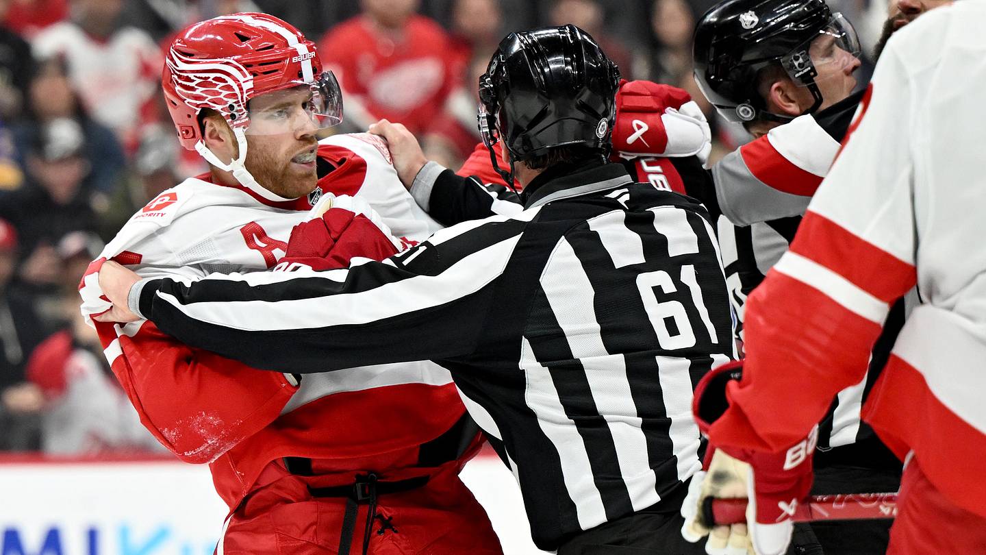 Red Wings Dominate Sabres in Brawl-Filled Showdown