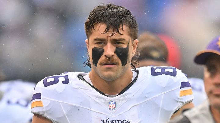 Sep 20, 2026; Chicago, Illinois, USA; Minnesota Vikings tight end Gavin Bartholomew (86) after the game at Soldier Field. Mandatory Credit: Patrick Gorski-Imagn Images Sep 20, 2026; Chicago, Illinois, USA; Minnesota Vikings tight end Gavin Bartholomew (86) after the game at Soldier Field. Mandatory Credit: Patrick Gorski-Imagn Images