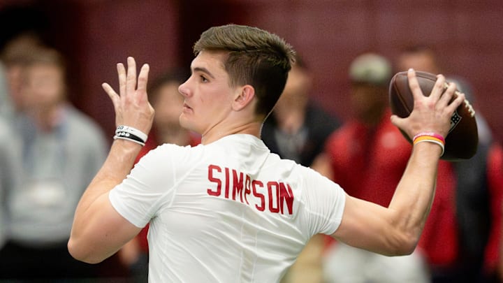 Alabama Crimson Tide QB Ty Simpson is expected to be the second quarterback picked at the 2026 NFL draft.