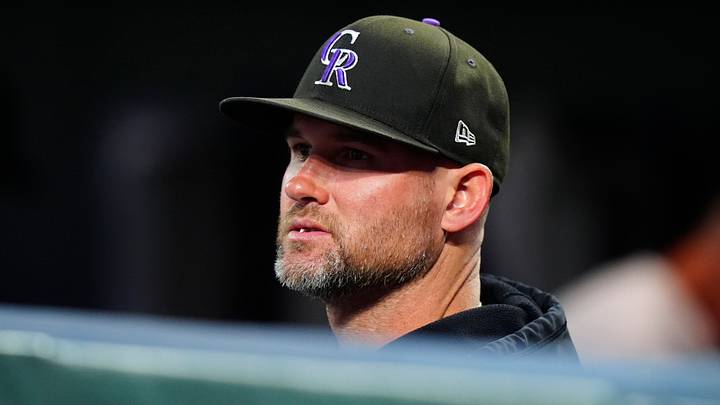 Rockies manager Warren Schaeffer (4) in the dugout in the first inning against the Diamondbacks. Credit: Ron Chenoy-Imagn Rockies manager Warren Schaeffer (4) in the dugout in the first inning against the Diamondbacks. Credit: Ron Chenoy-Imagn