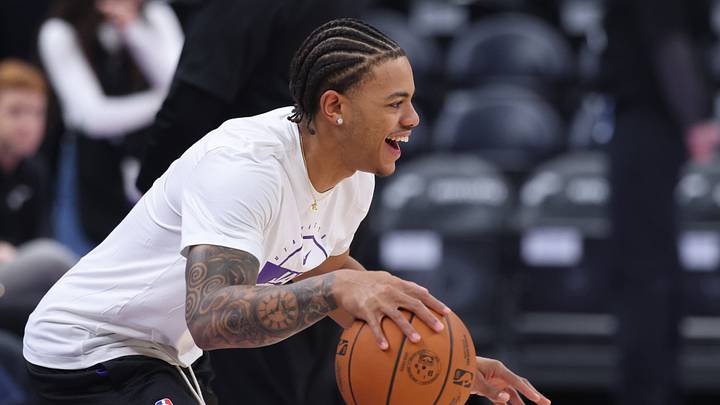Oct 27, 2025; Salt Lake City, Utah, USA; Utah Jazz guard Keyonte George (3) warms up before the game against the Phoenix Suns at Delta Center. Mandatory Credit: Rob Gray-Imagn Images Oct 27, 2025; Salt Lake City, Utah, USA; Utah Jazz guard Keyonte George (3) warms up before the game against the Phoenix Suns at Delta Center. Mandatory Credit: Rob Gray-Imagn Images
