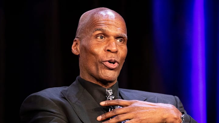 Robert Parish speaks Monday, Jan. 20, 2020, during the Earl Lloyd Sports Legacy Symposium at FedEx Forum in downtown Memphis.

012020earllloydsportslegacysymposium03