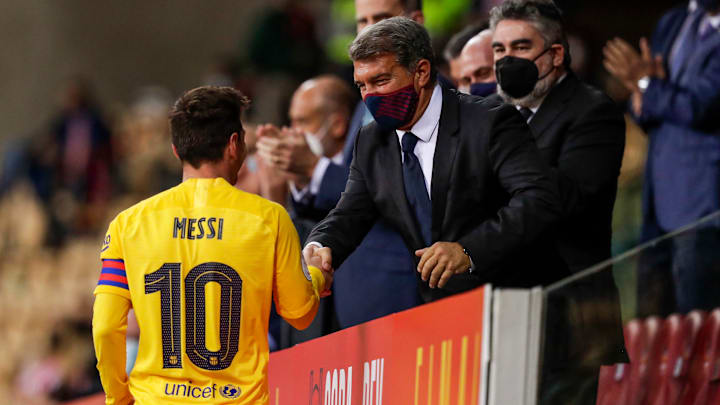 Joan Laporta und Lionel Messi