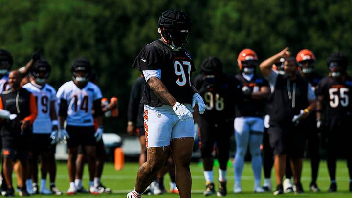 Jul 29, 2026; Cincinnati, OH, USA; Cincinnati Bengals defensive tackle Dexter Lawrence II (97) walks on the field during training camp at Kettering Health Practice Fields. Mandatory Credit: Katie Stratman-Imagn Images Jul 29, 2026; Cincinnati, OH, USA; Cincinnati Bengals defensive tackle Dexter Lawrence II (97) walks on the field during training camp at Kettering Health Practice Fields. Mandatory Credit: Katie Stratman-Imagn Images