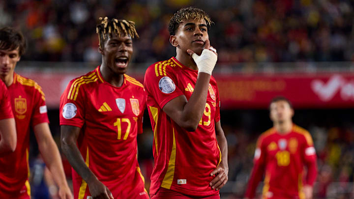 Lamine Yamal, auteur d'un but fantastique face aux Pays-Bas. Lamine Yamal, auteur d'un but fantastique face aux Pays-Bas.