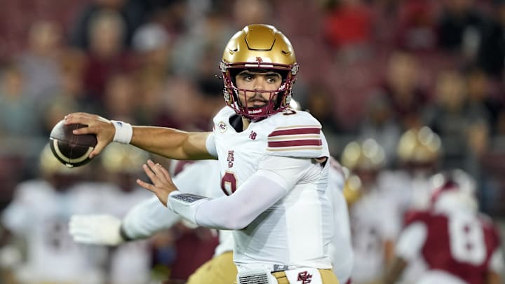 Boston College quarterback Dylan Lonergan Boston College quarterback Dylan Lonergan