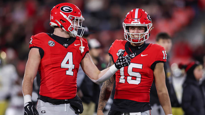 Carson Beck threw for 297 yards and five touchdowns on 28-of-43 passing against Georgia Tech on Friday night.