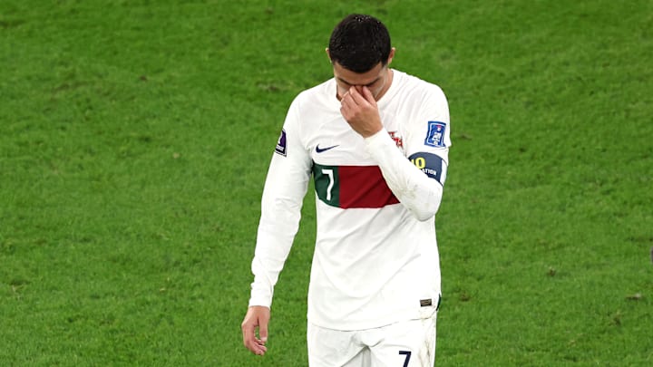 Cristiano Ronaldo salió llorando del campo tras la eliminación de Portugal 