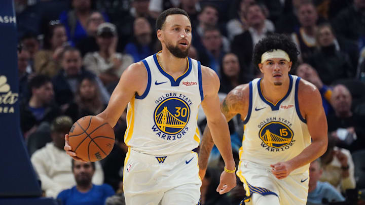 Stephen Curry and Gui Santos Stephen Curry and Gui Santos