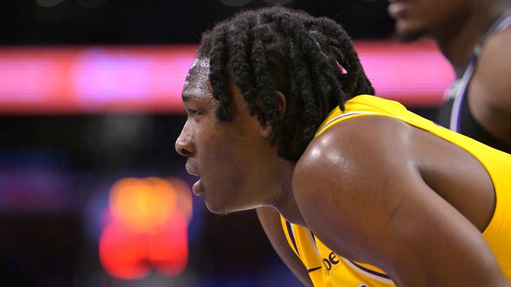 Los Angeles Lakers forward Adou Thiero.