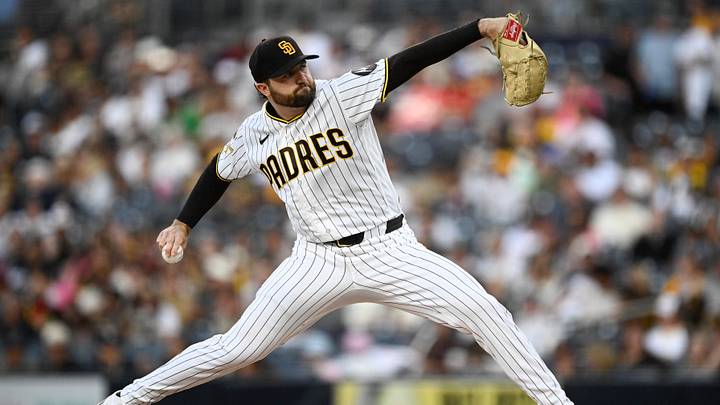 Sep 19, 2026; San Diego, California, USA;  San Diego Padres pitcher Casey Mize (32) delivers during the first inning against the Miami Marlins at Petco Park.  Mandatory Credit: Denis Poroy-Imagn Images