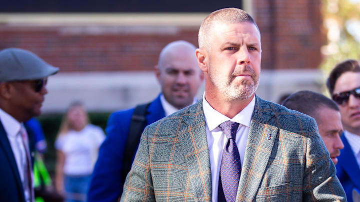 Florida Gators head coach Billy Napier participates during Gator Walk at Ben Hill Griffin Stadium in Gainesville, FL on Saturday, November 23, 2024 before the game against the University of Mississippi. [Doug Engle/Gainesville Sun]