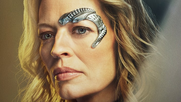 Jeri Ryan as Seven of Nine of the Paramount+ original series STAR TREK: PICARD. Photo Cr: Joe Pugliese/Paramount+. © 2022 CBS Studios Inc. All Rights Reserved. Jeri Ryan as Seven of Nine of the Paramount+ original series STAR TREK: PICARD. Photo Cr: Joe Pugliese/Paramount+. © 2022 CBS Studios Inc. All Rights Reserved.