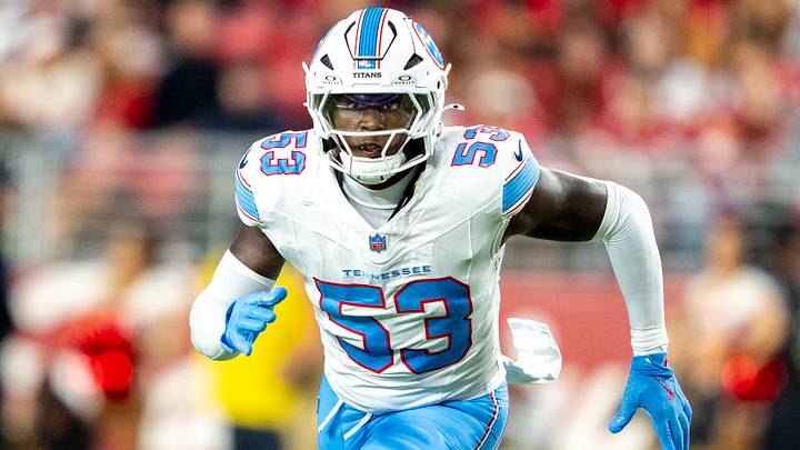 August 13, 2026; Santa Clara, California, USA; Tennessee Titans linebacker Anthony Hill Jr. (53) during the third quarter against the San Francisco 49ers at Levi's Stadium. Mandatory Credit: Kyle Terada-Imagn Images August 13, 2026; Santa Clara, California, USA; Tennessee Titans linebacker Anthony Hill Jr. (53) during the third quarter against the San Francisco 49ers at Levi's Stadium. Mandatory Credit: Kyle Terada-Imagn Images