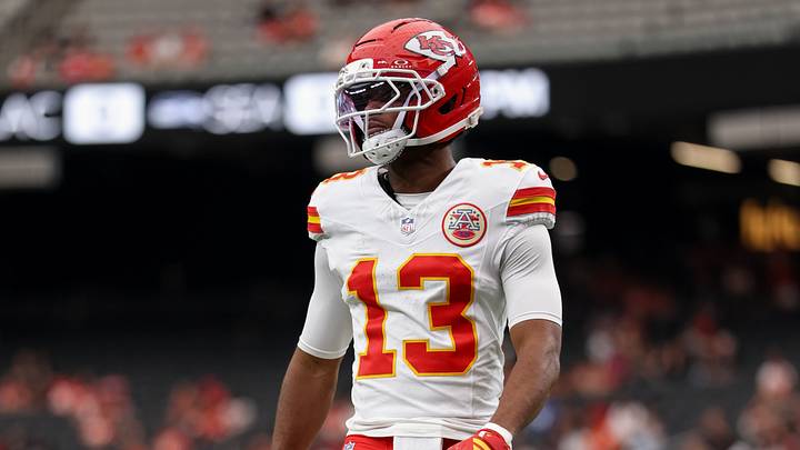 Oct 4, 2026; Paradise, Nevada, USA; Kansas City Chiefs wide receiver Cyrus Allen (13) warms up before the game against the Las Vegas Raiders at Allegiant Stadium. Mandatory Credit: David Brytus-Imagn Images Oct 4, 2026; Paradise, Nevada, USA; Kansas City Chiefs wide receiver Cyrus Allen (13) warms up before the game against the Las Vegas Raiders at Allegiant Stadium. Mandatory Credit: David Brytus-Imagn Images