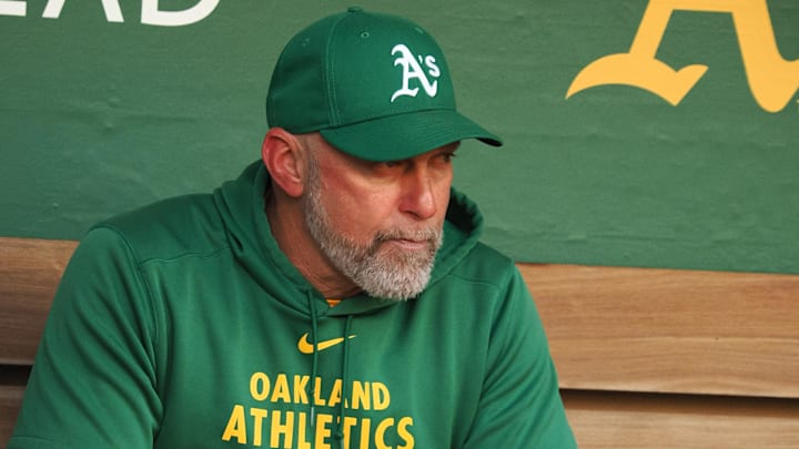 Athletics manager Mark Kotsay signed an extension with the team on Monday. Athletics manager Mark Kotsay signed an extension with the team on Monday.