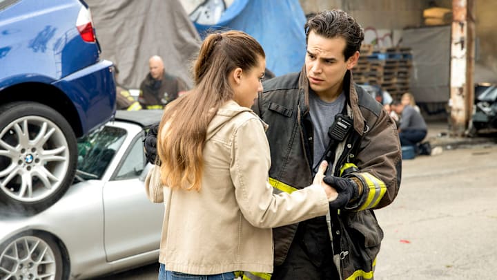 CHICAGO FIRE-- "Buckle Up" Episode 804 -- Pictured: Alberto Rosende as Blake Gallo -- (Photo by: Adrian Burrows/NBC)