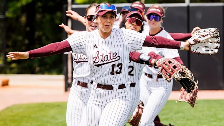 Mississippi State Bulldogs during Game 2 between the LSU Tigers and the Mississippi State Bulldogs at Nusz Park in Starkville, MS.