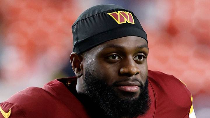 Former Seattle Seahawks cornerback Noah Igbinoghene leaves the field