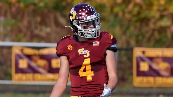 Jake Rios competes for the St. Joseph varsity football team last season.