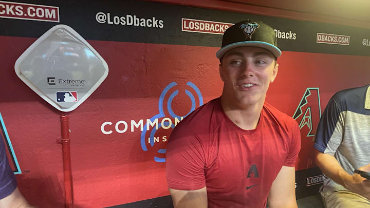 Slade Caldwell talks with the media