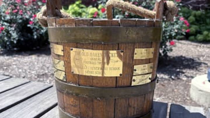 The Old Bucket is back for the winner of the Kentucky high school football rivalry game between Kentucky Country Day and Sayre High Schools in Louisville.