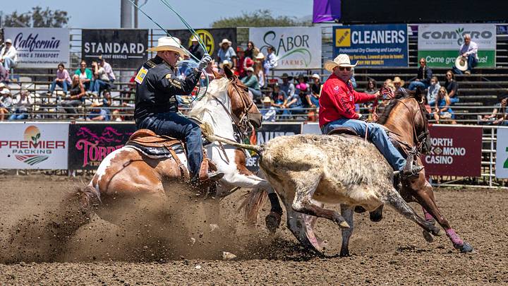 For veteran ropers Coleman Proctor (red shirt) and Travis Graves, the opportunity to compete at NFR could hinge on what happens during the Last Hoorah Team Roping at 377 Arena on the final day of the regular season. For veteran ropers Coleman Proctor (red shirt) and Travis Graves, the opportunity to compete at NFR could hinge on what happens during the Last Hoorah Team Roping at 377 Arena on the final day of the regular season.