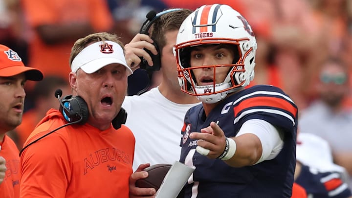 Auburn Tigers head coach Hugh Freeze and quarterback Payton Thorne have had more than one disagreement in 2024. Auburn Tigers head coach Hugh Freeze and quarterback Payton Thorne have had more than one disagreement in 2024.