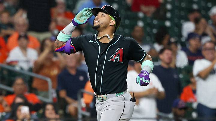 Sep 5, 2026; Houston, Texas, USA; Arizona Diamondbacks second baseman Ketel Marte (4) reacts after hitting a home run against the Houston Astros in the eight inning at Daikin Park. Mandatory Credit: Thomas Shea-Imagn Images Sep 5, 2026; Houston, Texas, USA; Arizona Diamondbacks second baseman Ketel Marte (4) reacts after hitting a home run against the Houston Astros in the eight inning at Daikin Park. Mandatory Credit: Thomas Shea-Imagn Images
